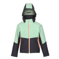 Seal Grey-Quiet Green - Front - Regatta Childrens-Kids Haydenbury Soft Shell Jacket