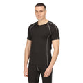 Black - Side - Regatta Mens Pro Short-Sleeved Base Layer Top