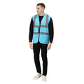 Sky Blue - Side - Regatta Unisex Adult Pro Identity Hi-Vis Vest