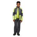 Seal Grey-Green Algae - Pack Shot - Regatta Childrens-Kids Highton IV Waterproof Jacket