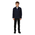 Navy - Front - Regatta Childrens-Kids Microfleece Half Zip Fleece