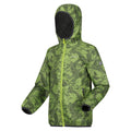 Green Algae - Side - Regatta Childrens-Kids Lever Printed Packaway Waterproof Jacket