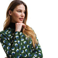 Shadow Elm Emerald - Pack Shot - Regatta Womens-Ladies Orla Kiely Leaf Print Long-Sleeved T-Shirt