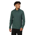 Dark Green - Side - Regatta Mens Pro Long-Sleeved Polo Shirt