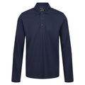 Navy - Front - Regatta Mens Pro Long-Sleeved Polo Shirt