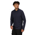 Navy - Side - Regatta Mens Pro Long-Sleeved Polo Shirt