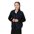 Navy - Side - Regatta Childrens-Kids Microfleece Body Warmer