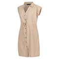 Sesame-Linen - Side - Regatta Womens-Ladies Rura Lightweight Button Detail Shirt Dress