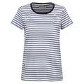 White-Navy - Front - Regatta Womens-Ladies Odalis II Striped T-Shirt