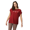 Cabernet - Side - Regatta Womens-Ladies Roselynn Hearts T-Shirt