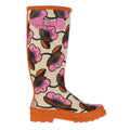 Fuchsia-Orange - Lifestyle - Regatta Womens-Ladies Orla Kiely Hi II Floral Wellington Boots