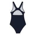 Navy - Back - Regatta Girls Katrisse Plain One Piece Swimsuit