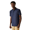 Navy-Moonlight Denim - Lifestyle - Regatta Mens Mindano VIII Criss-Cross Shirt