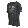 Seal Grey - Side - Regatta Childrens-Kids Alvardo VIII Paw Print Marl T-Shirt