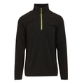 Black-Lime Green - Front - Regatta Mens Navigate Half Zip Fleece