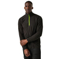 Black-Lime Green - Side - Regatta Mens Navigate Half Zip Fleece