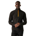 Black-Orange Pop - Side - Regatta Mens Navigate Half Zip Fleece