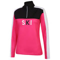 Pink-Black - Side - Dare 2B Womens-Ladies Powder Core Stretch Midlayer