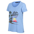 Hydrangea Blue - Side - Regatta Womens-Ladies Filandra VIII Palm Tree T-Shirt