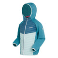 Moroccan Blue-Tahoe Blue-Bleached Aqua - Side - Regatta Childrens-Kids Kielder VIII Hybrid Jacket