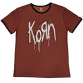 Red - Front - Korn Unisex Adult Back Print Logo T-Shirt