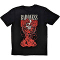 Black - Front - Baroness Unisex Adult Fleur Skull T-Shirt