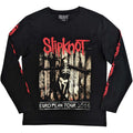 Black - Front - Slipknot Unisex Adult Skeleton Flag Back & Sleeve Print Long-Sleeved T-Shirt