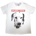 White - Front - Sublime Unisex Adult Lou Dog T-Shirt