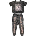 Charcoal Grey - Front - Black Sabbath Womens-Ladies Psycho Long Pyjama Set