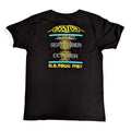 Black-White - Back - Boston Unisex Adult US Tour '87 Ringer T-Shirt