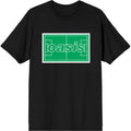 Black - Front - Oasis Unisex Adult Maine Road Football Pitch T-Shirt