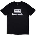 Black - Front - Oasis Unisex Adult Supersonic Title T-Shirt