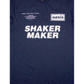 Navy Blue - Back - Oasis Unisex Adult Shakermaker Tracklisting T-Shirt