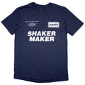 Navy Blue - Front - Oasis Unisex Adult Shakermaker Tracklisting T-Shirt