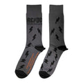 Charcoal Grey - Back - AC-DC Unisex Adult Back In Black Bolts Socks