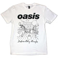 White - Front - Oasis Unisex Adult Definitely Maybe Line Drawing T-Shirt