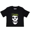 Black - Back - Misfits Childrens-Kids Skull Logo T-Shirt