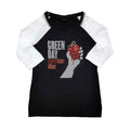 Black-White - Front - Green Day Womens-Ladies American Idiot Raglan T-Shirt