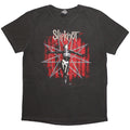 Black - Front - Slipknot Unisex Adult The Gray Chapter Star Back Print Washed T-Shirt