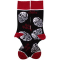 Black-Red-White - Back - Iron Maiden Unisex Adult Eddie Skulls Socks