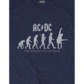 Navy Blue - Side - AC-DC Unisex Adult The Evolution of Rock T-Shirt
