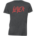 Charcoal Grey - Front - Slayer Unisex Adult Distressed Logo T-Shirt