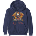 Navy Blue - Front - Queen Unisex Adult Classic Crest Hoodie