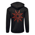 Black - Back - Slipknot Womens-Ladies 9 Point Star Full Zip Hoodie