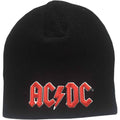 Black - Front - AC-DC Unisex Adult 3D Logo Beanie