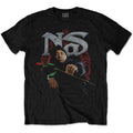 Black - Front - Nas Unisex Adult Red Rose T-Shirt