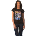 Black - Front - Nirvana Womens-Ladies Unplugged Photograph Cotton T-Shirt