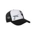 Black-White - Side - Tupac Shakur Unisex Adult Profile Photo Mesh Panel Baseball Cap