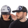 Black-White - Pack Shot - Tupac Shakur Unisex Adult Profile Photo Mesh Panel Baseball Cap