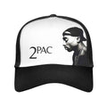 Black-White - Front - Tupac Shakur Unisex Adult Profile Photo Mesh Panel Baseball Cap